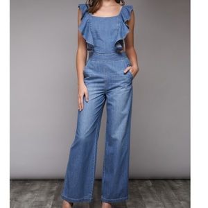Denim Pocketed Jumpsuit